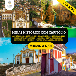 MINAS HISTÓRICO COM CAPITÓLIO - RODOVIÁRIO 01° CLASSE.